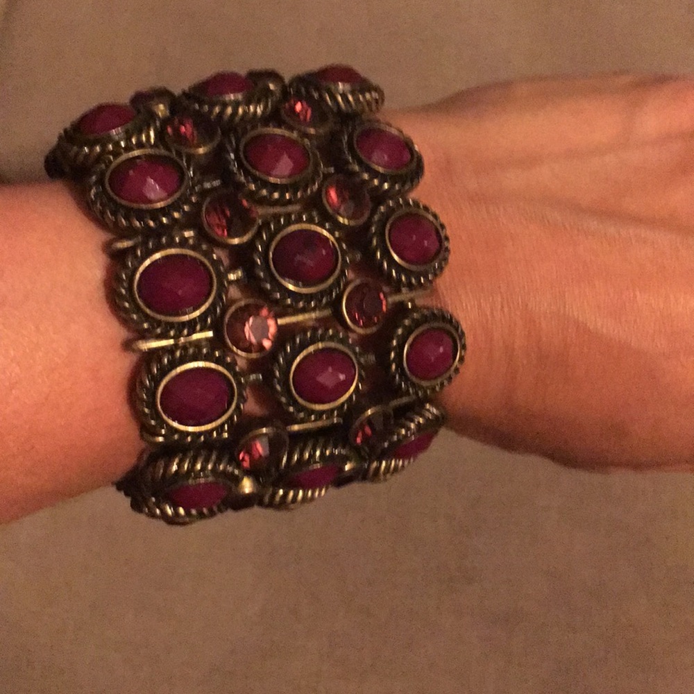 Purple bronze bracelet